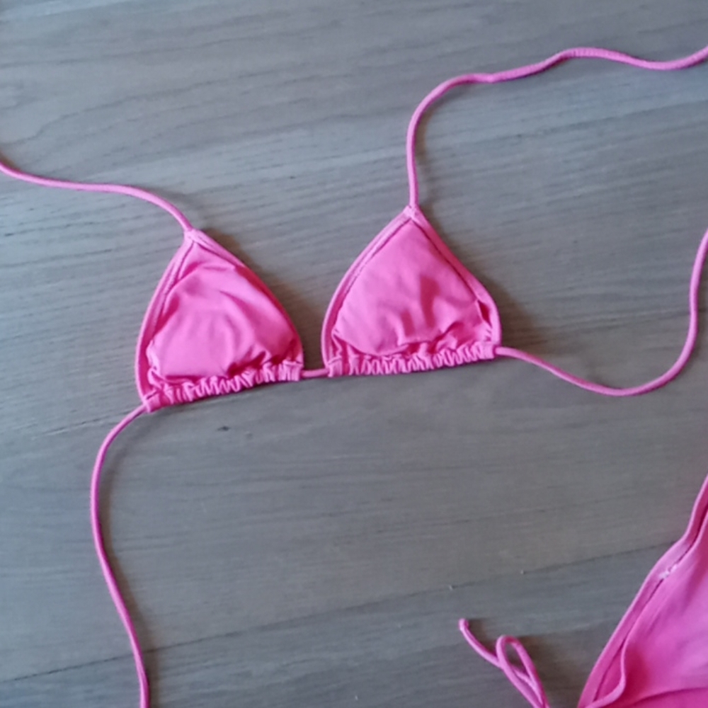 Pink String Bikini - Picture 3 of 4